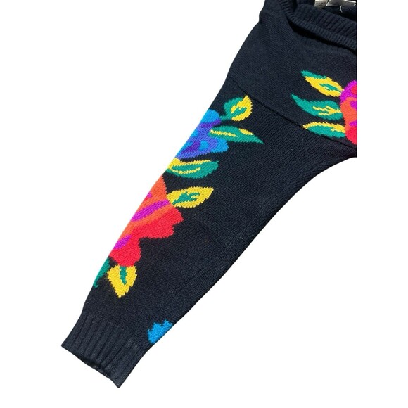 Vtg RAFAELLA ANGORA Sweater Cardigan Granny Core BRIGHT Colors SOFT Sz M - Picture 5 of 16